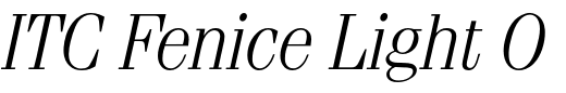 `ITC Fenice Light Oblique` Preview