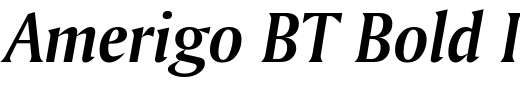 `Amerigo BT Bold Italic` Preview