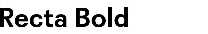`Recta Bold` Preview