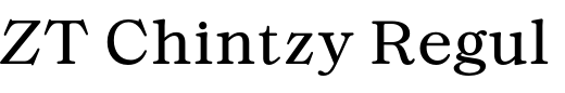 `ZT Chintzy Regular` Preview