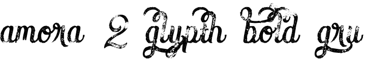 `Amora 2 Glypth Bold Grunge Regular` Preview
