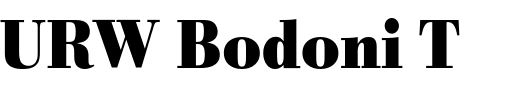 `URW Bodoni T ExtraNarrow Bold` Preview
