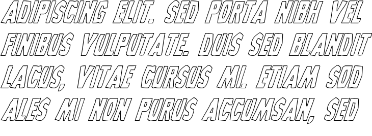 `Grim Ghost Outline Italic` Preview