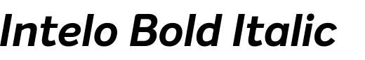 `Intelo Bold Italic` Preview