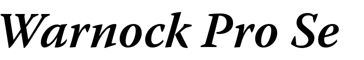 `Warnock Pro SemiBold Italic` Preview