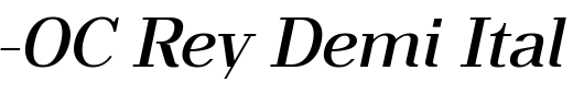 `-OC Rey Demi Italic` Preview