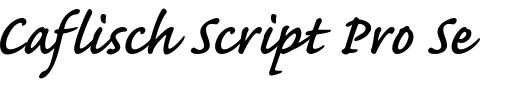 `Caflisch Script Pro SemiBold` Preview