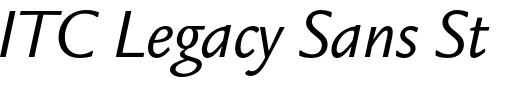 `ITC Legacy Sans Std Book Italic` Preview