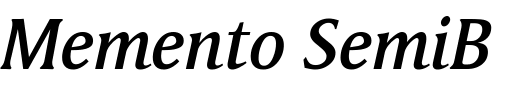 `Memento SemiBold Italic` Preview