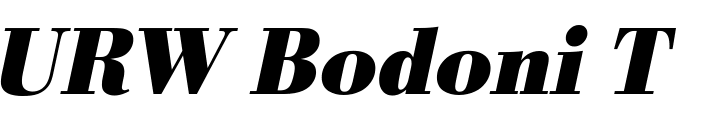 `URW Bodoni T Narrow Bold Oblique` Preview