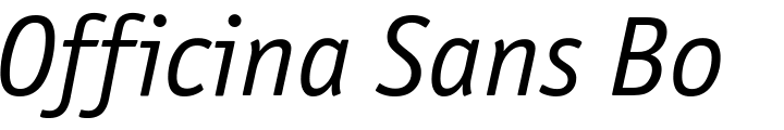 `Officina Sans Book Italic OS` Preview