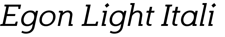 `Egon Light Italic` Preview