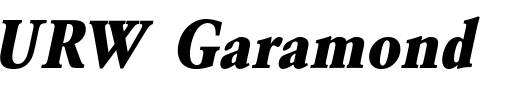`URW Garamond ExtraBold ExtraNarrow Oblique` Preview