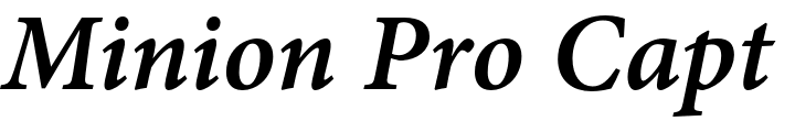 `Minion Pro Caption SemiBold Italic` Preview