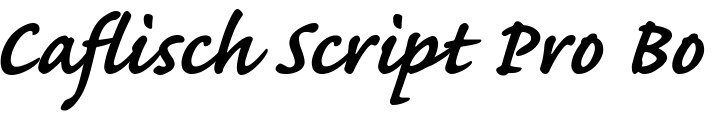 `Caflisch Script Pro Bold` Preview