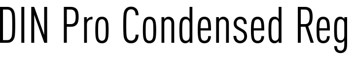 `DIN Pro Condensed Regular` Preview