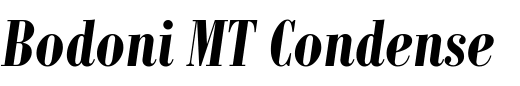 `Bodoni MT Condensed Bold Italic` Preview