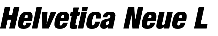 `Helvetica Neue LT Std 107 ExtraBlack Condensed Oblique` Preview