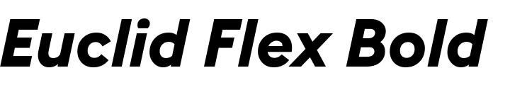 `Euclid Flex Bold Italic` Preview
