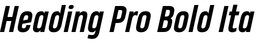 `Heading Pro Bold Italic` Preview