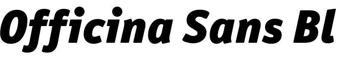 `Officina Sans Black Italic OS` Preview