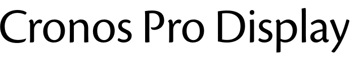 `Cronos Pro Display` Preview