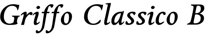 `Griffo Classico Bold Italic` Preview