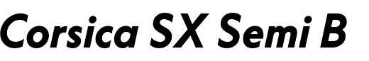 `Corsica SX Semi Bold italic` Preview