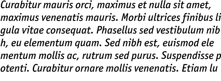 `Officina Sans Pro Medium Italic` Preview