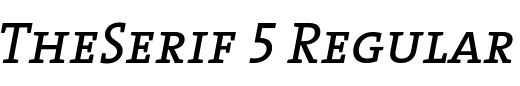 `TheSerif 5 Regular Caps Italic` Preview