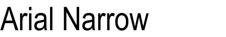`Arial Narrow` Preview