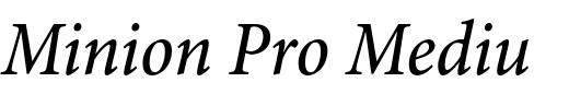 `Minion Pro Medium Condensed Italic` Preview