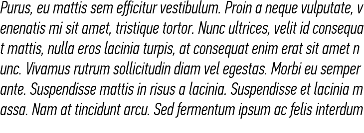 `PF Din Text Pro Light Italic Compressed` Preview