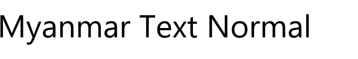 `Myanmar Text Normal` Preview