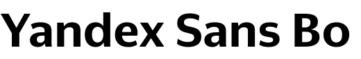 `Yandex Sans Bold` Preview