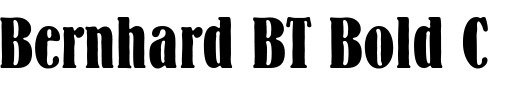 `Bernhard BT Bold Condensed` Preview