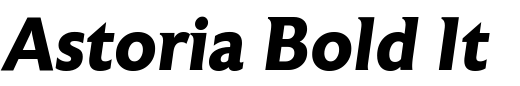 `Astoria Bold Italic` Preview