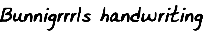 `Bunnigrrrls handwriting YOFF Regular` Preview
