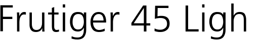 `Frutiger 45 Light Regular` Preview