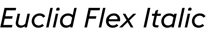 `Euclid Flex Italic` Preview
