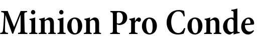`Minion Pro Condensed SemiBold` Preview