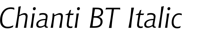 `Chianti BT Italic` Preview