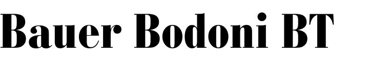 `Bauer Bodoni BT Black Condensed` Preview