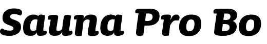 `Sauna Pro Bold Italic` Preview