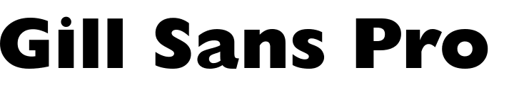 `Gill Sans Pro ExtraBold` Preview