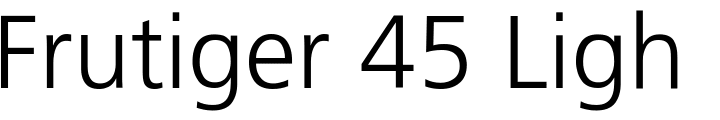 `Frutiger 45 Light Regular` Preview