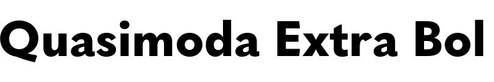 `Quasimoda Extra Bold` Preview