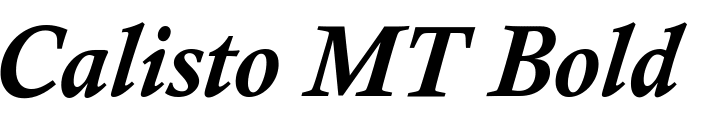 `Calisto MT Bold Italic` Preview