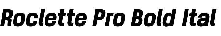 `Roclette Pro Bold Italic` Preview