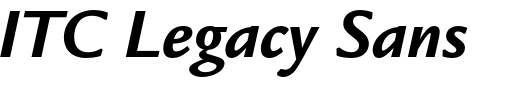 `ITC Legacy Sans Std Bold Italic` Preview